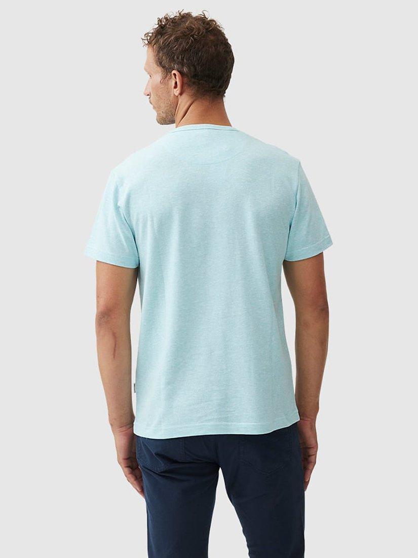Product image 3 of 5, which shows Rodd & Gunn Fairfield Cotton Linen Slim Fit T-Shirt, Mint, XS