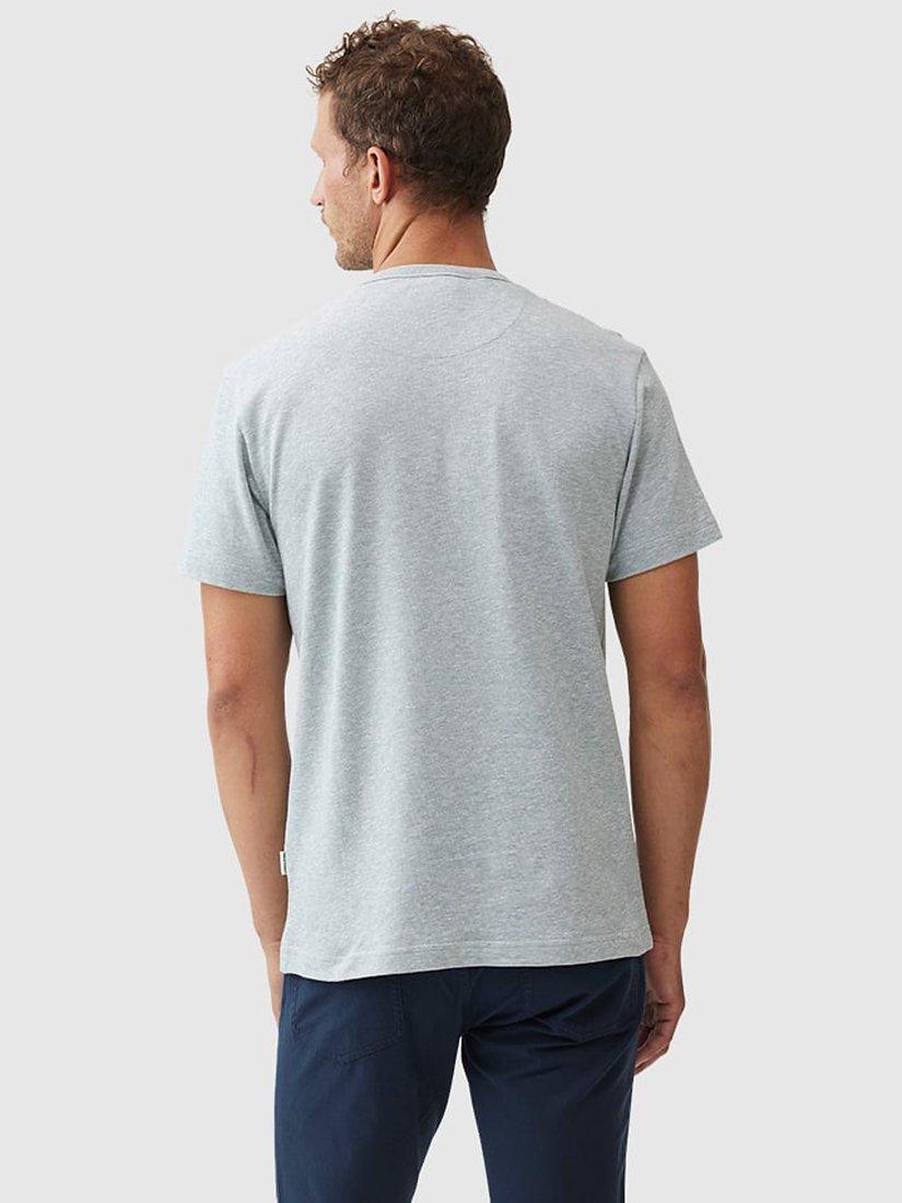 Product image 4 of 6, which shows Rodd & Gunn Fairfield Cotton Linen Slim Fit T-Shirt, Ash, XS
