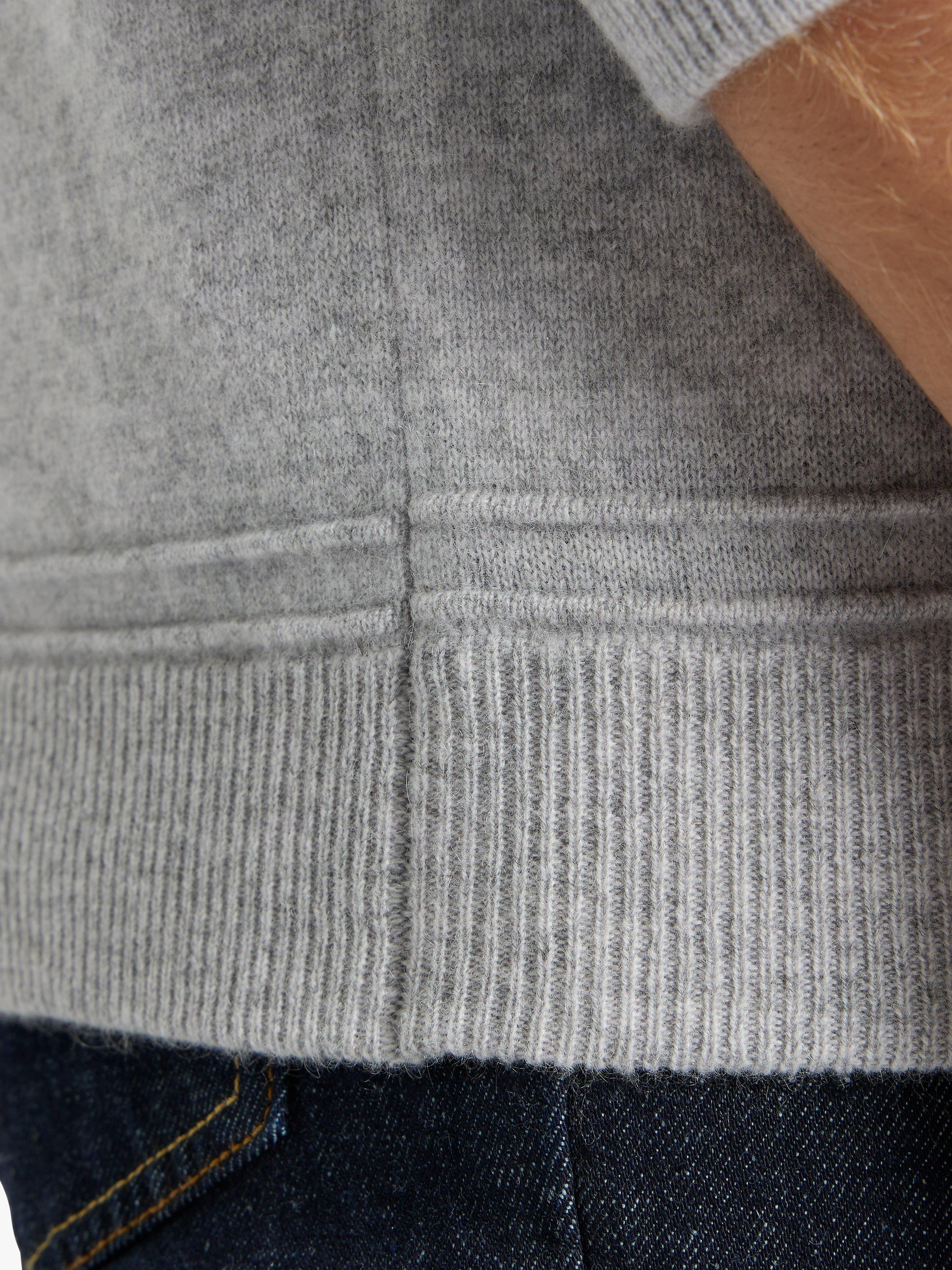 Product image 5 of 6, which shows SPOKE Cashmere Half Zip Slim Fit Jumper, Grey, S Short
