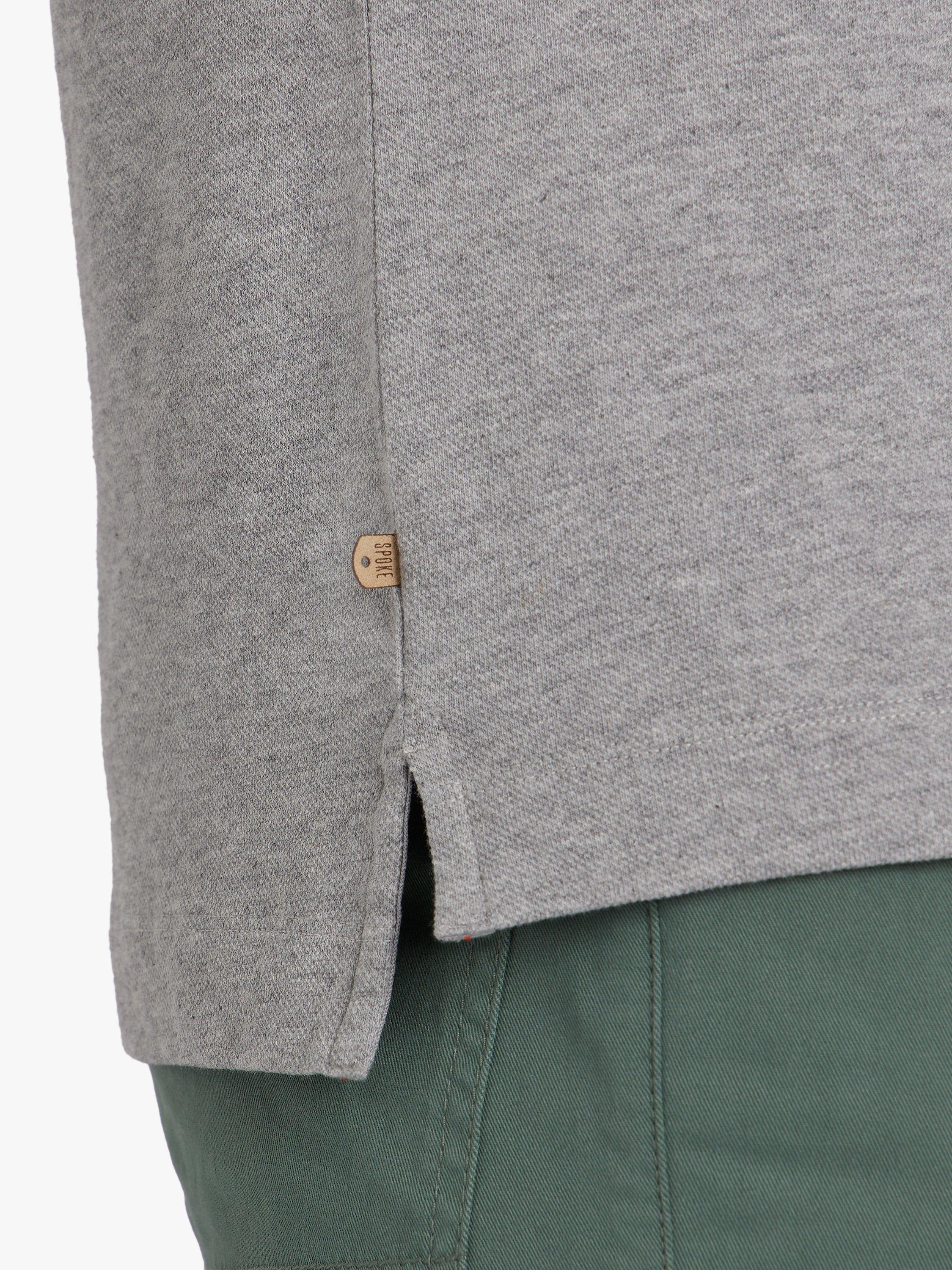 Product image 6 of 6, which shows SPOKE Organic Polo Straight Fit Shirt, Grey Marl, S Regular