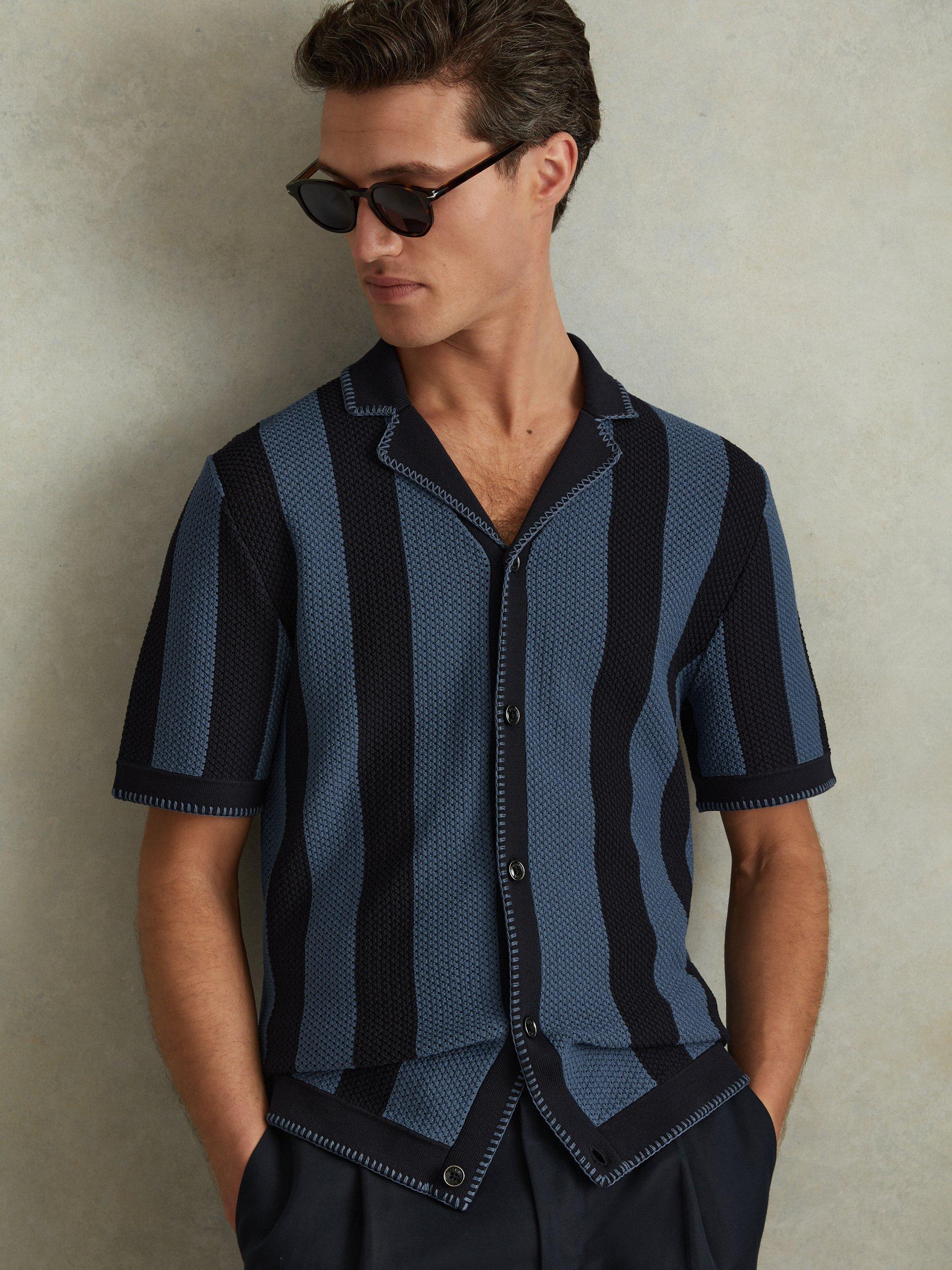 Reiss Naxos Knitted Stripe Shirt