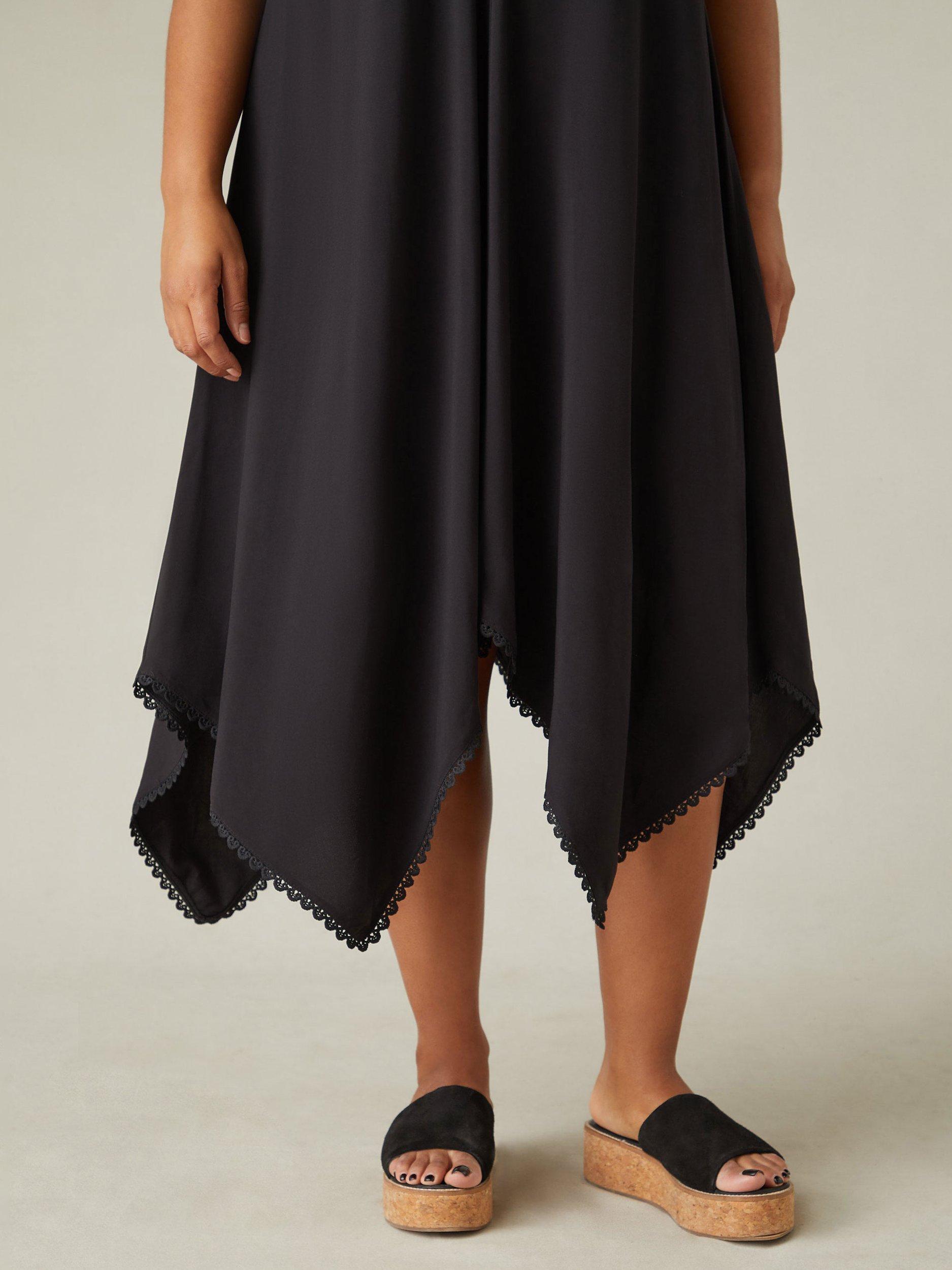 Product image 5 of 7, which shows Live Unlimited Curve Hanky Hem Dress, Black, 12