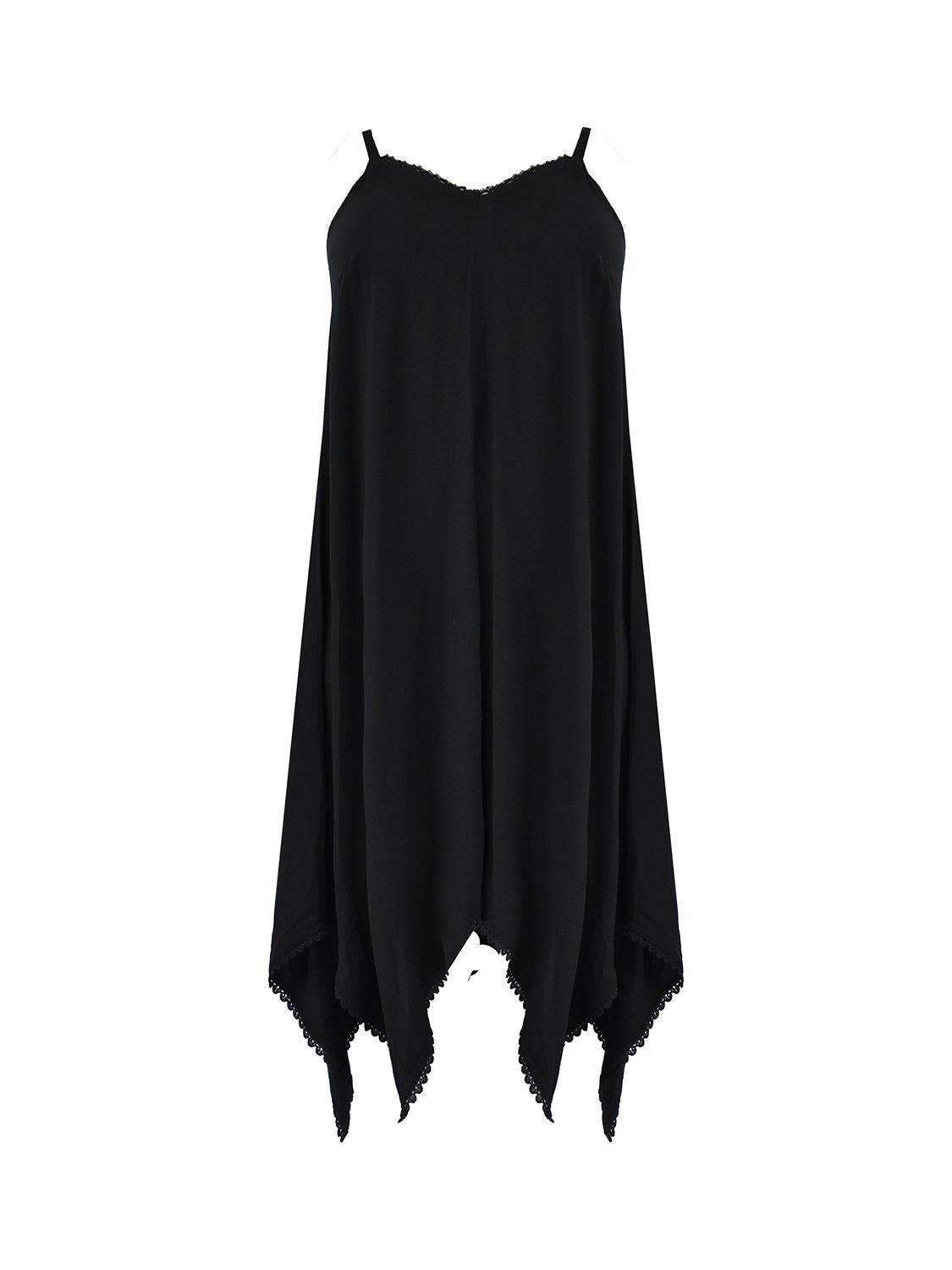 Product image 7 of 7, which shows Live Unlimited Curve Hanky Hem Dress, Black, 12