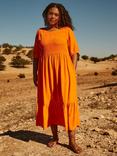 Live Unlimited Curve Smock Maxi Dress, Orange