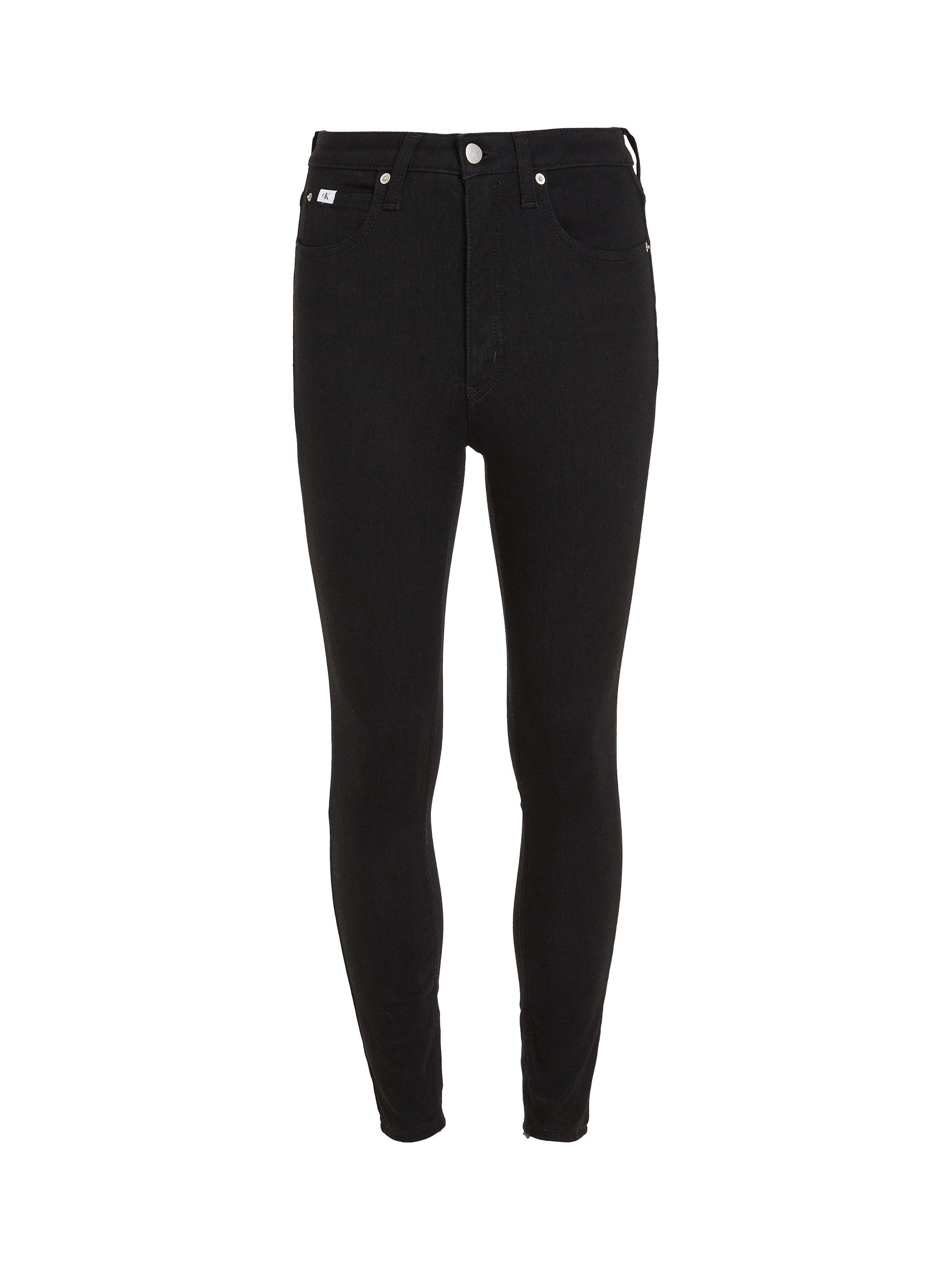 Product image 5 of 6, which shows Calvin Klein High Rise Super Skinny Jeans, Black, 25R