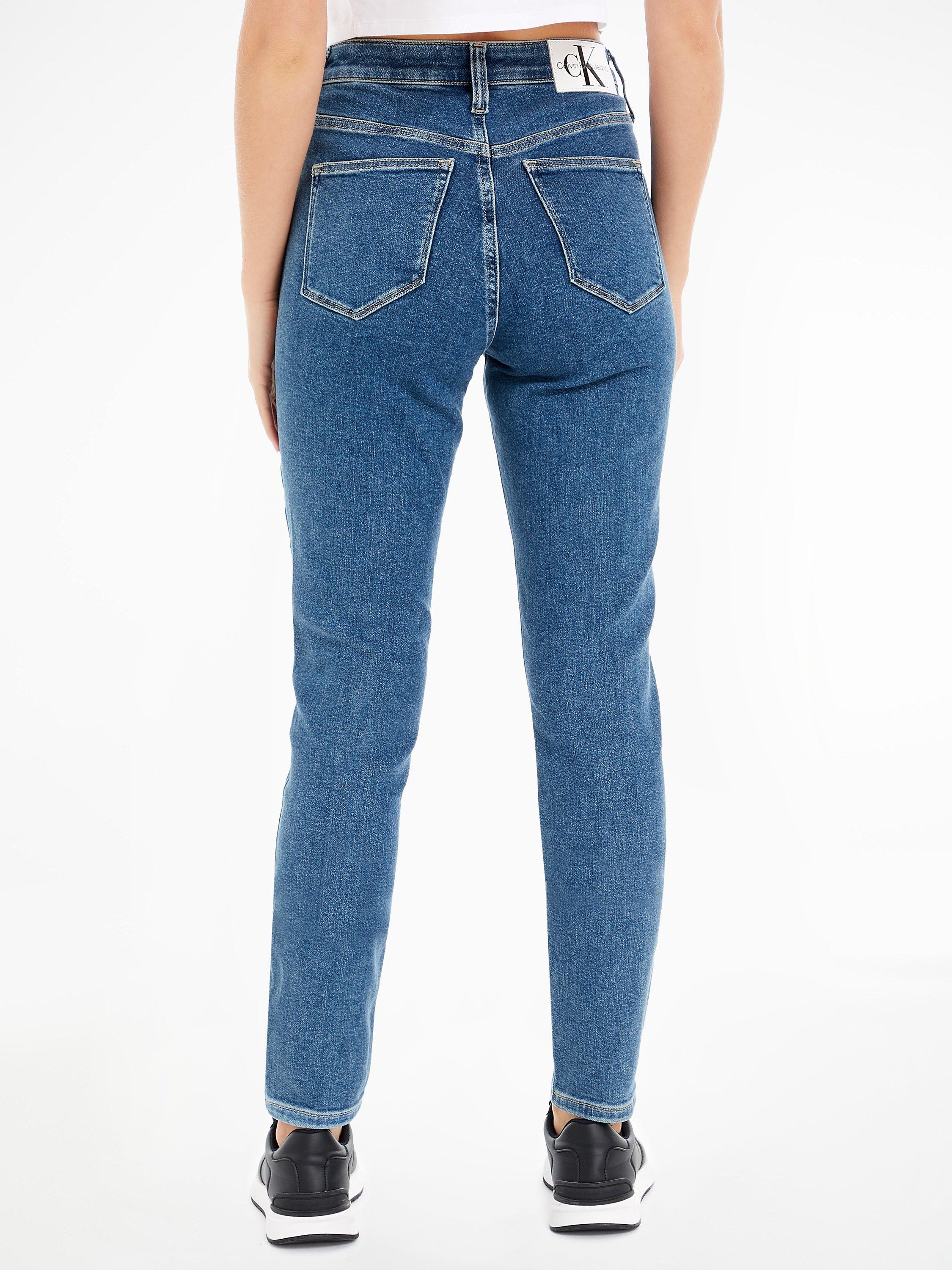 Product image 2 of 6, which shows Calvin Klein High Rise Skinny Jeans, Medium Blue, 24S