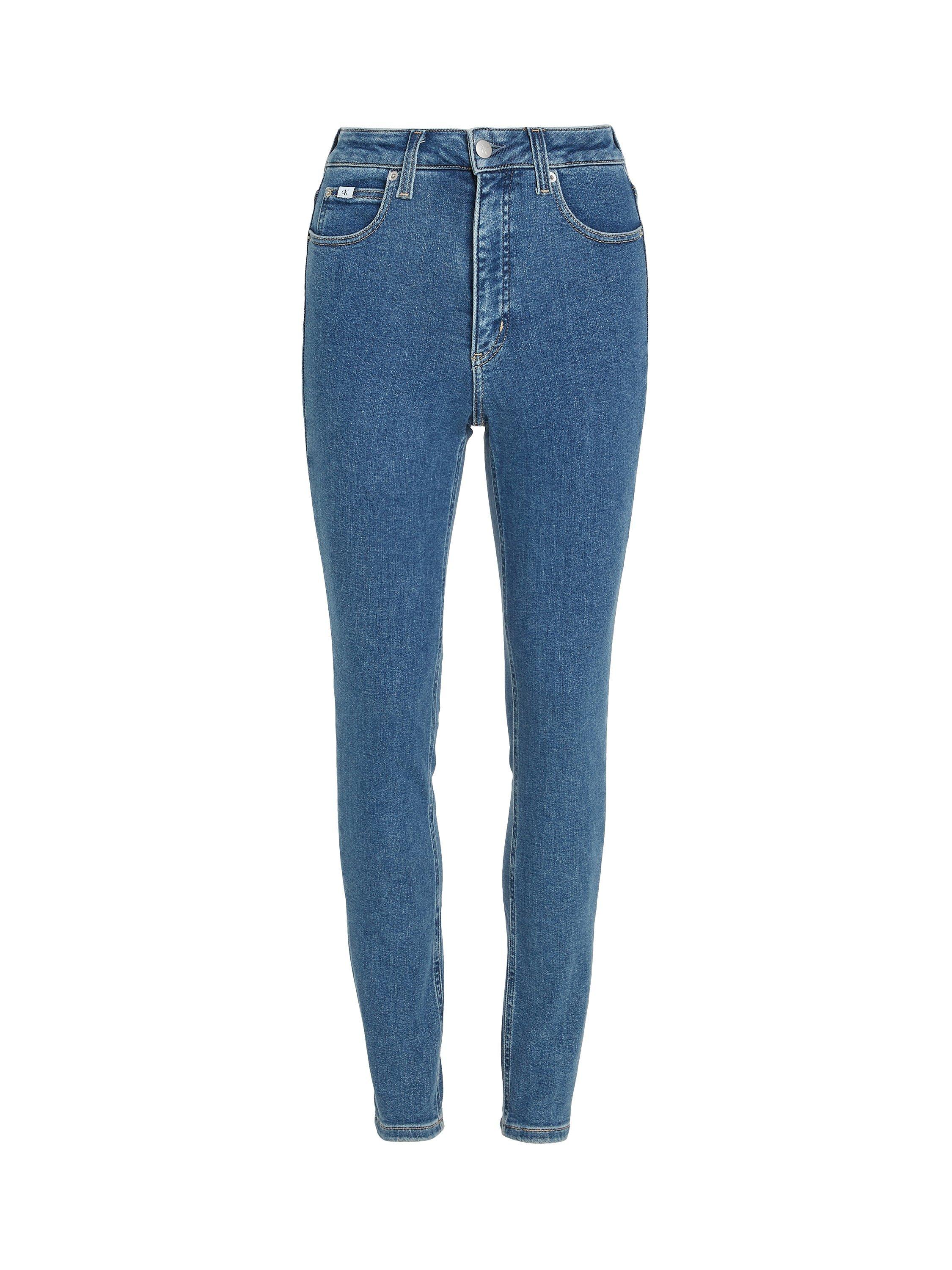Product image 5 of 6, which shows Calvin Klein High Rise Skinny Jeans, Medium Blue, 24S