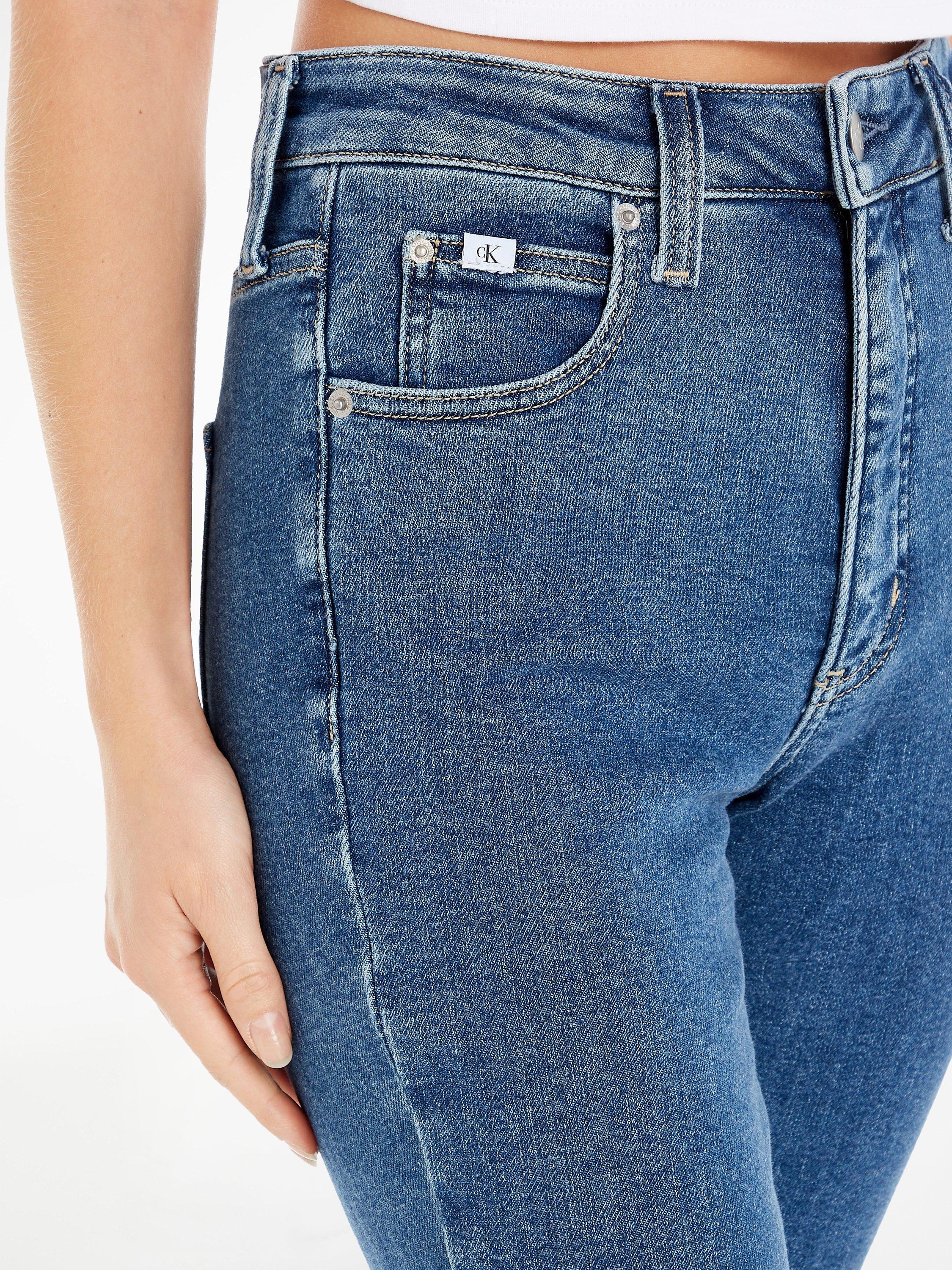 Product image 3 of 6, which shows Calvin Klein High Rise Skinny Jeans, Medium Blue, 24S