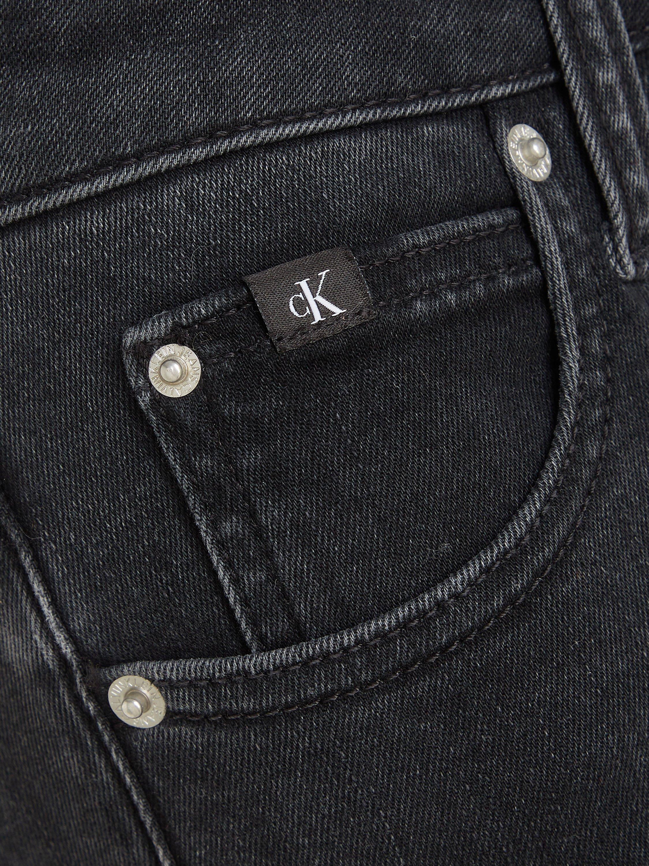 Product image 4 of 6, which shows Calvin Klein High Rise Skinny Jeans, Black, 24S