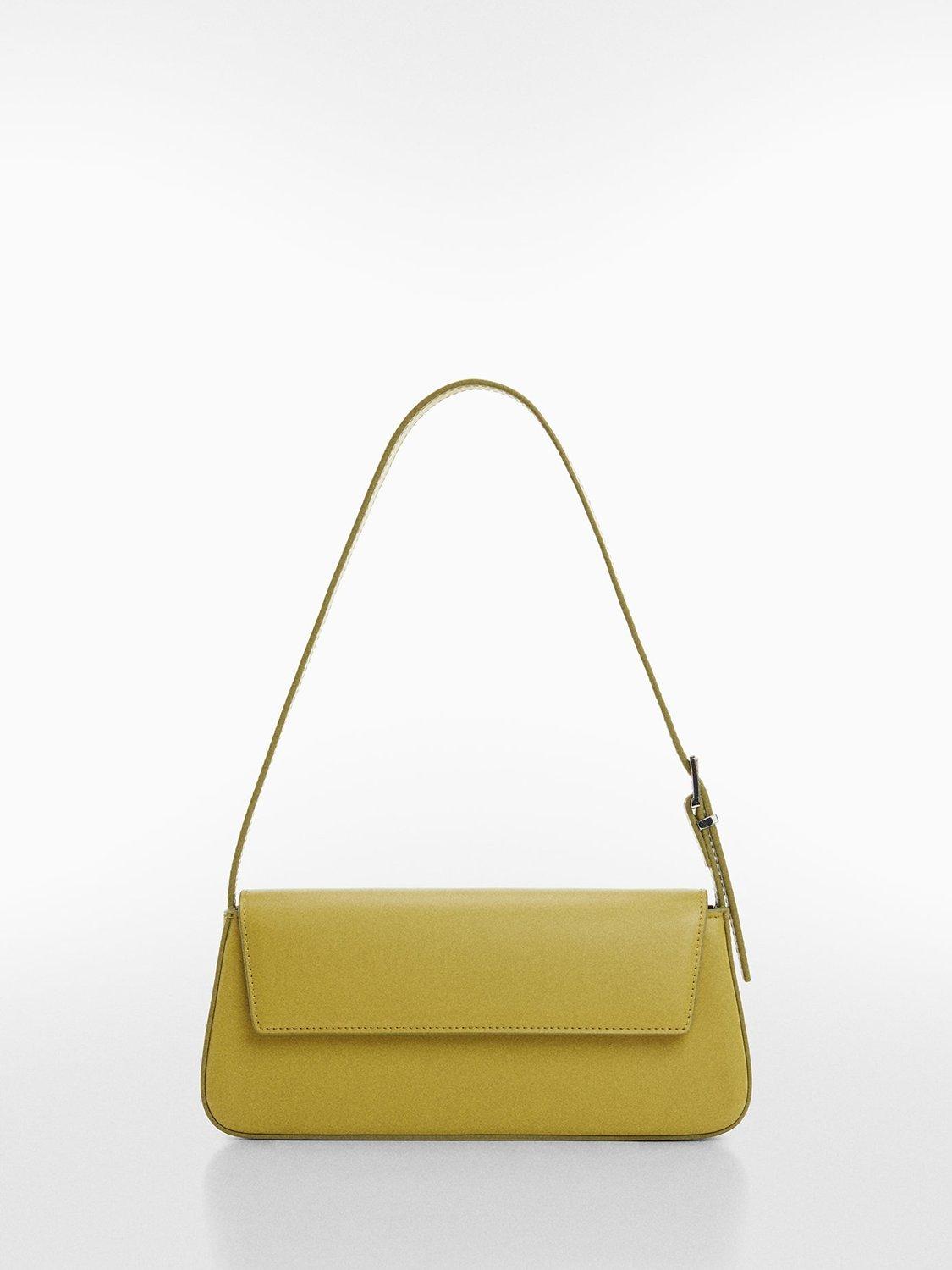 Mango Simple Shoulder Bag, Bright Yellow, One Size