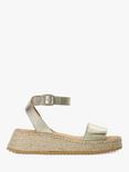 Dune Layney Leather Flatform Espadrille Sandals, Gold