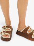 Dune London Lazio Suede Flatform Sandals, Tan
