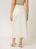 Jigsaw Denim Frayed Edge Midi Skirt