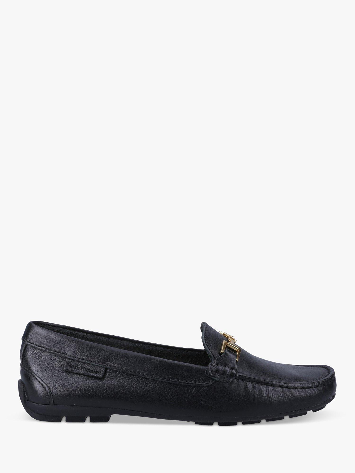 Hush Puppies Eleanor Leather Loafers, Black, 3