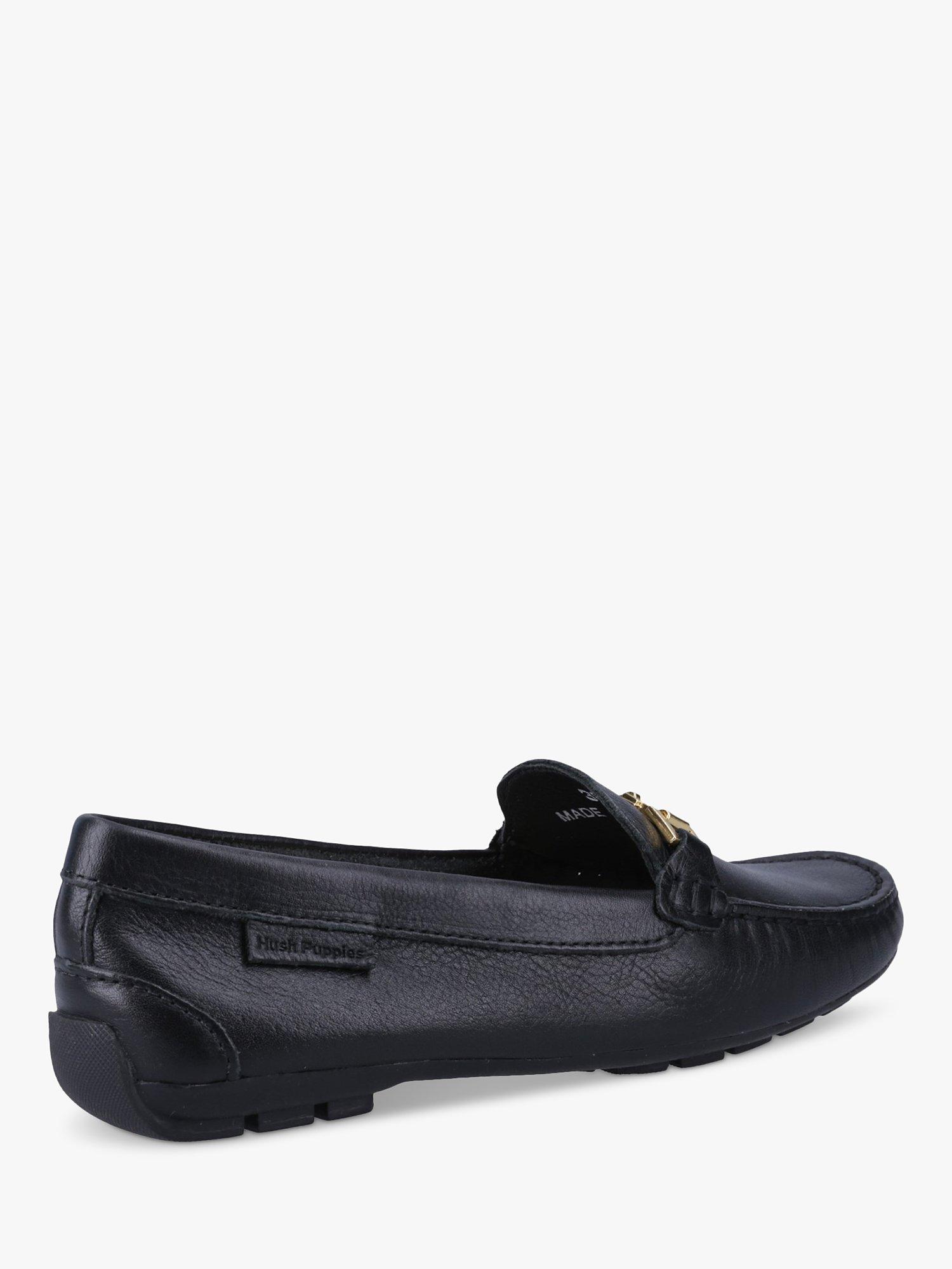 Hush Puppies Eleanor Leather Loafers, Black, 3