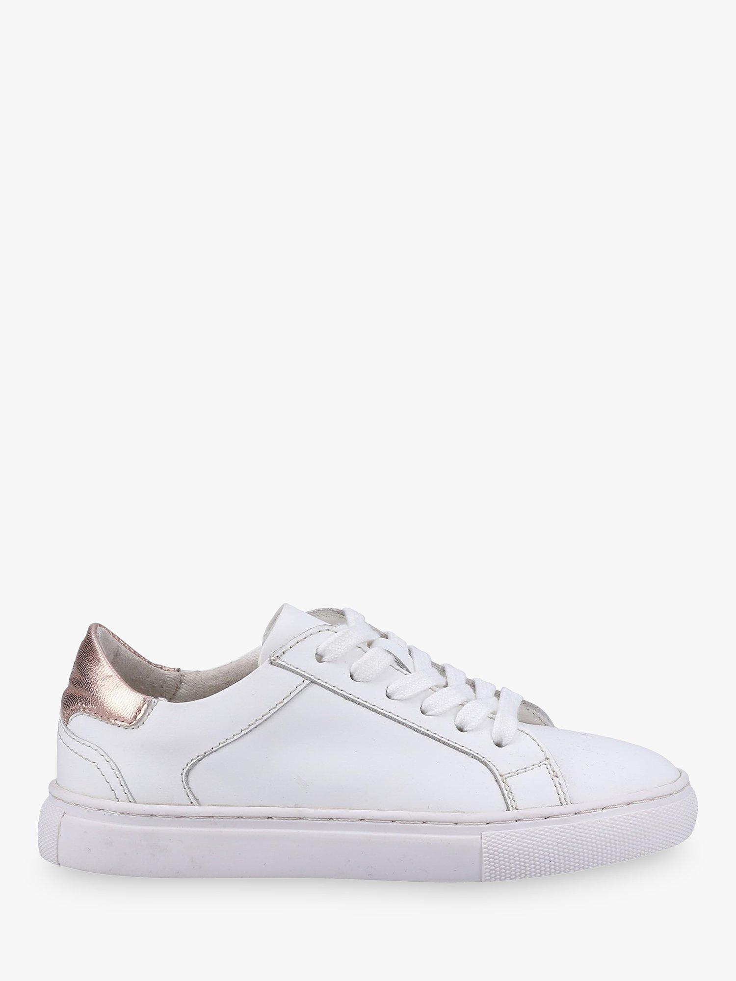 Hush Puppies Kids' Mini Camille Leather Trainers, White