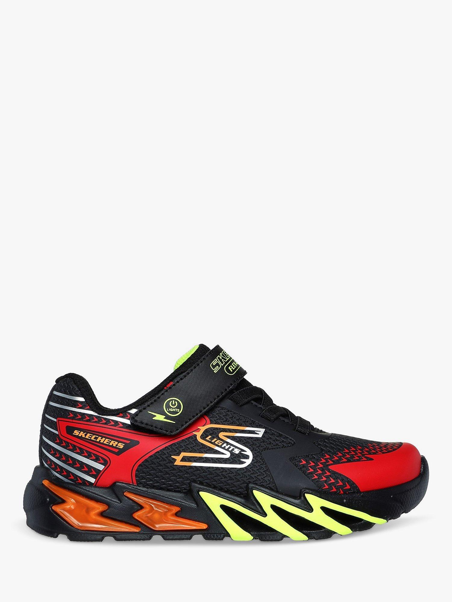 Skechers Kids' S-Lights: Flex-Glow Bolt Light Up Trainers, Black