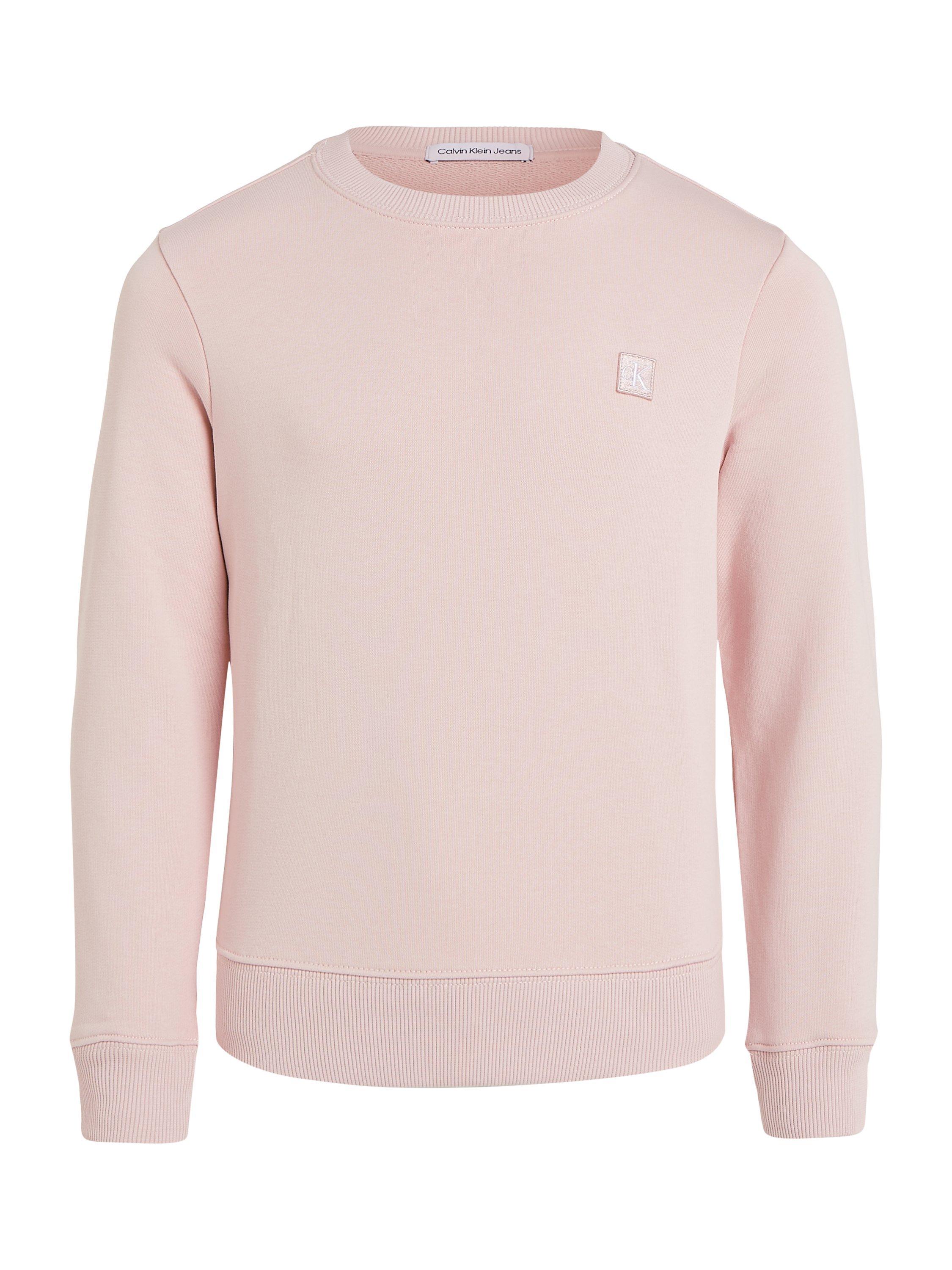 Calvin Klein Kids' Monogram Mini Badge Sweatshirt, Sepia Rose