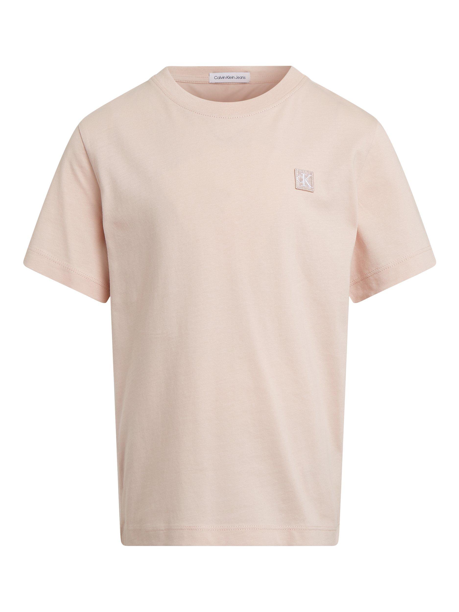 Calvin Klein Kids' Badge Logo T-Shirt, Sepia Rose