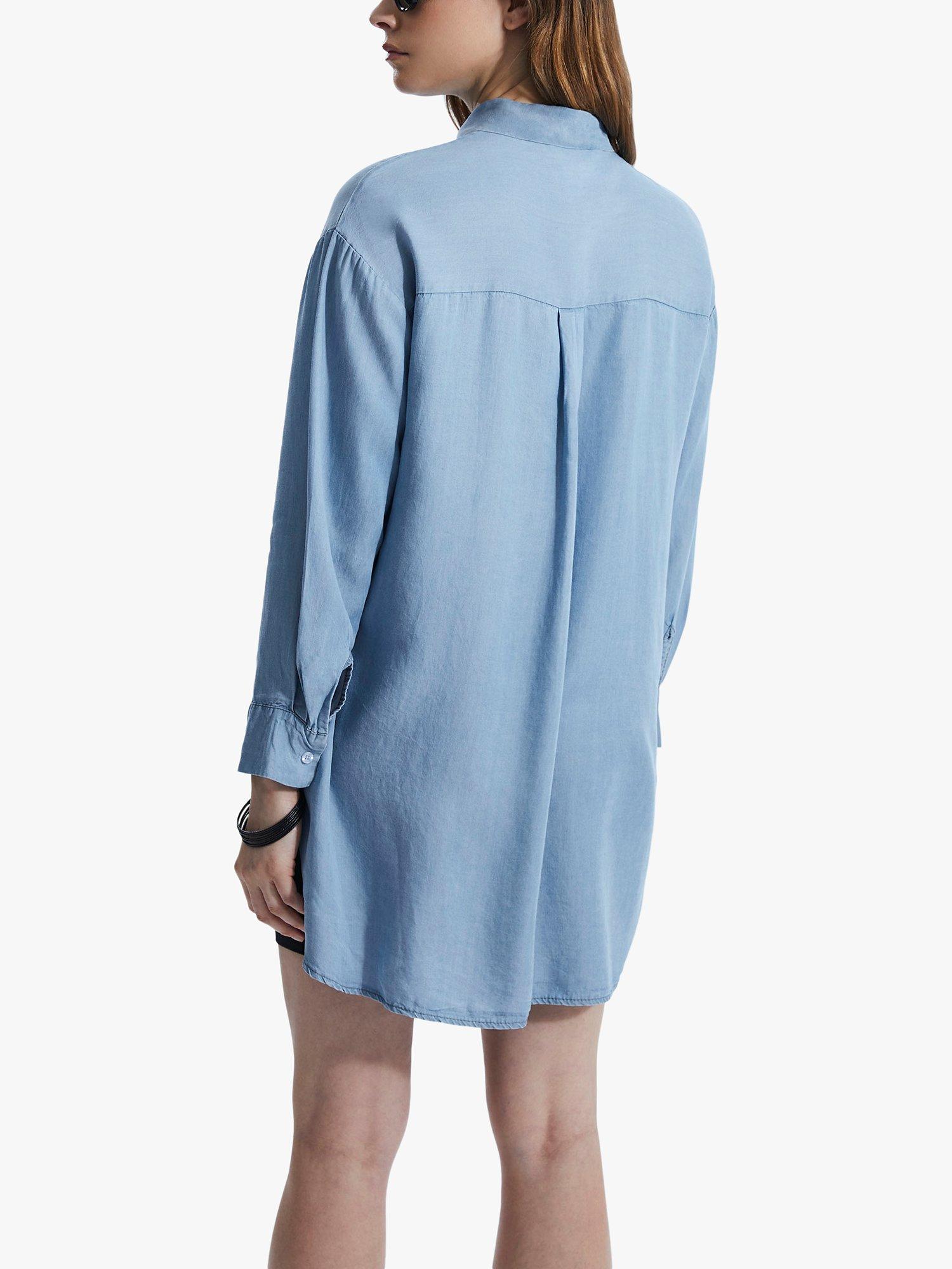 Product image 2 of 5, which shows James Lakeland Denim Oversized Shirt, Light Blue, 8