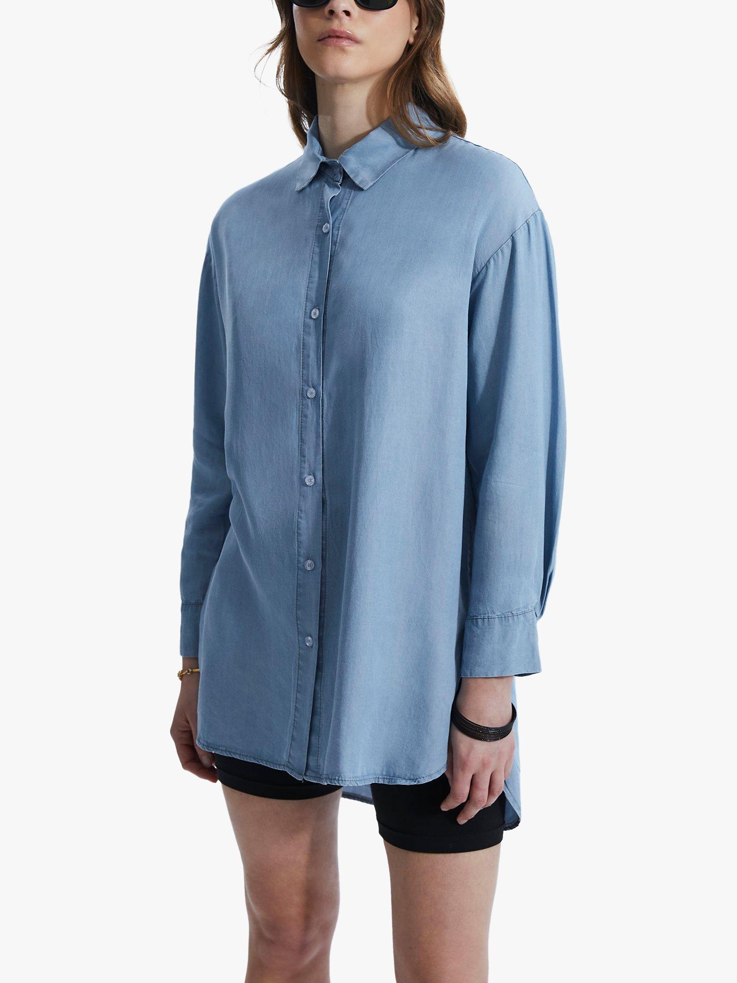 Product image 4 of 5, which shows James Lakeland Denim Oversized Shirt, Light Blue, 8