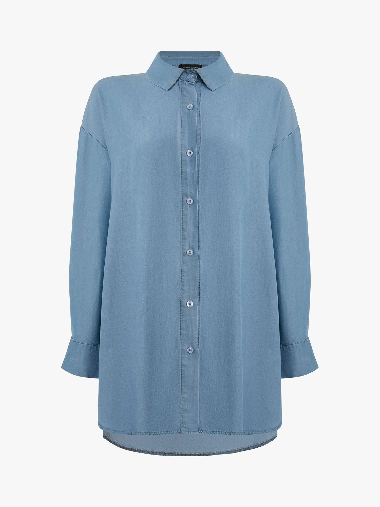 Product image 5 of 5, which shows James Lakeland Denim Oversized Shirt, Light Blue, 8