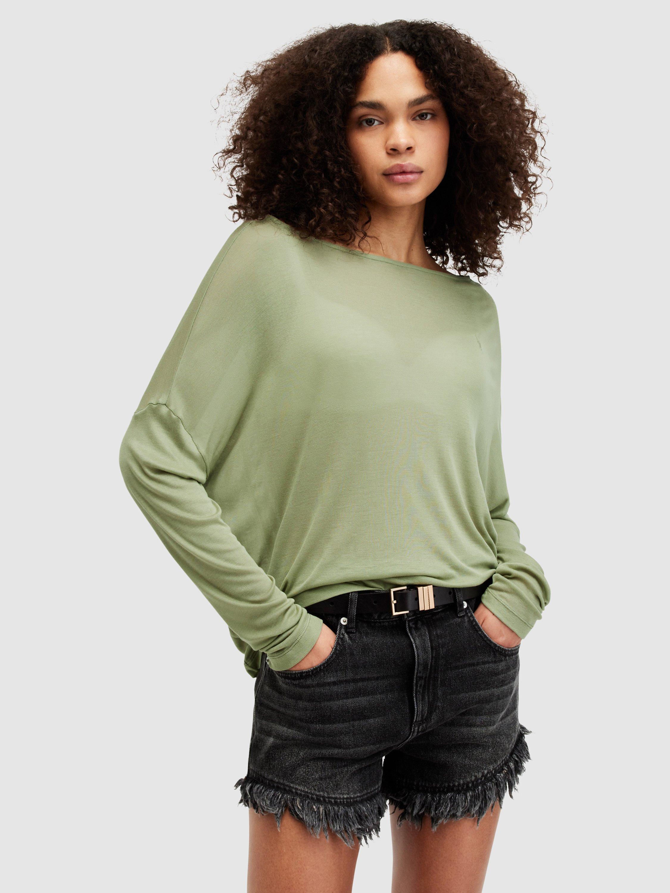 AllSaints Rita T-Shirt, Oil Green, XS