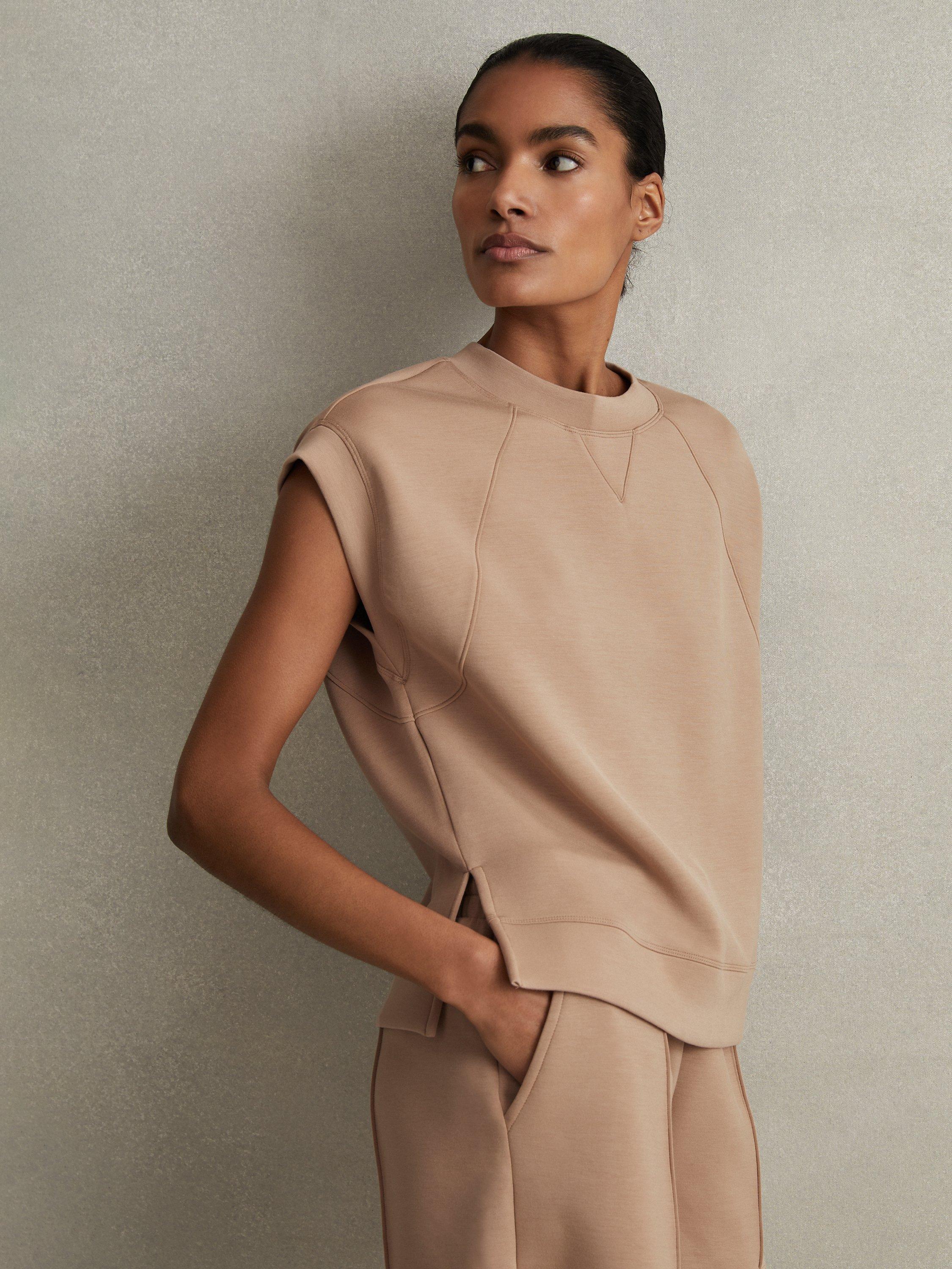 Reiss Joanna Cap Sleeve Sweatshirt Top