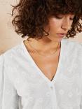 Great Plains Crete Embroidered Top, White