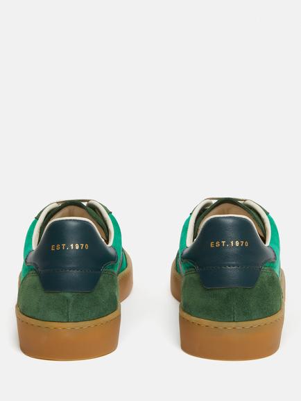 Jigsaw Classic Low Top Leather Trainers - view 2, Green