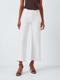 Good American Good Waist Palazzo Crop Jeans, White