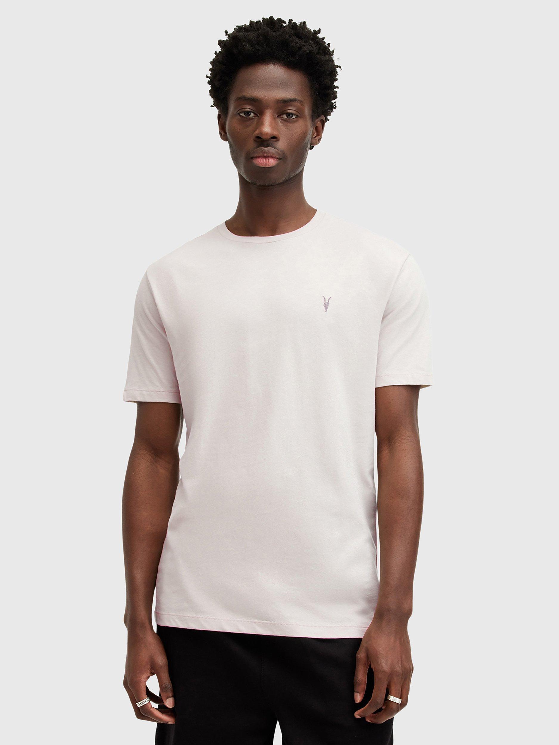 AllSaints Brace Short Sleeve Crew T-Shirt, Pack of 3, Taupe/Brown/Black