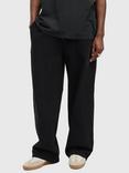 AllSaints Chester Wide Leg Fit Trousers, Jet Black