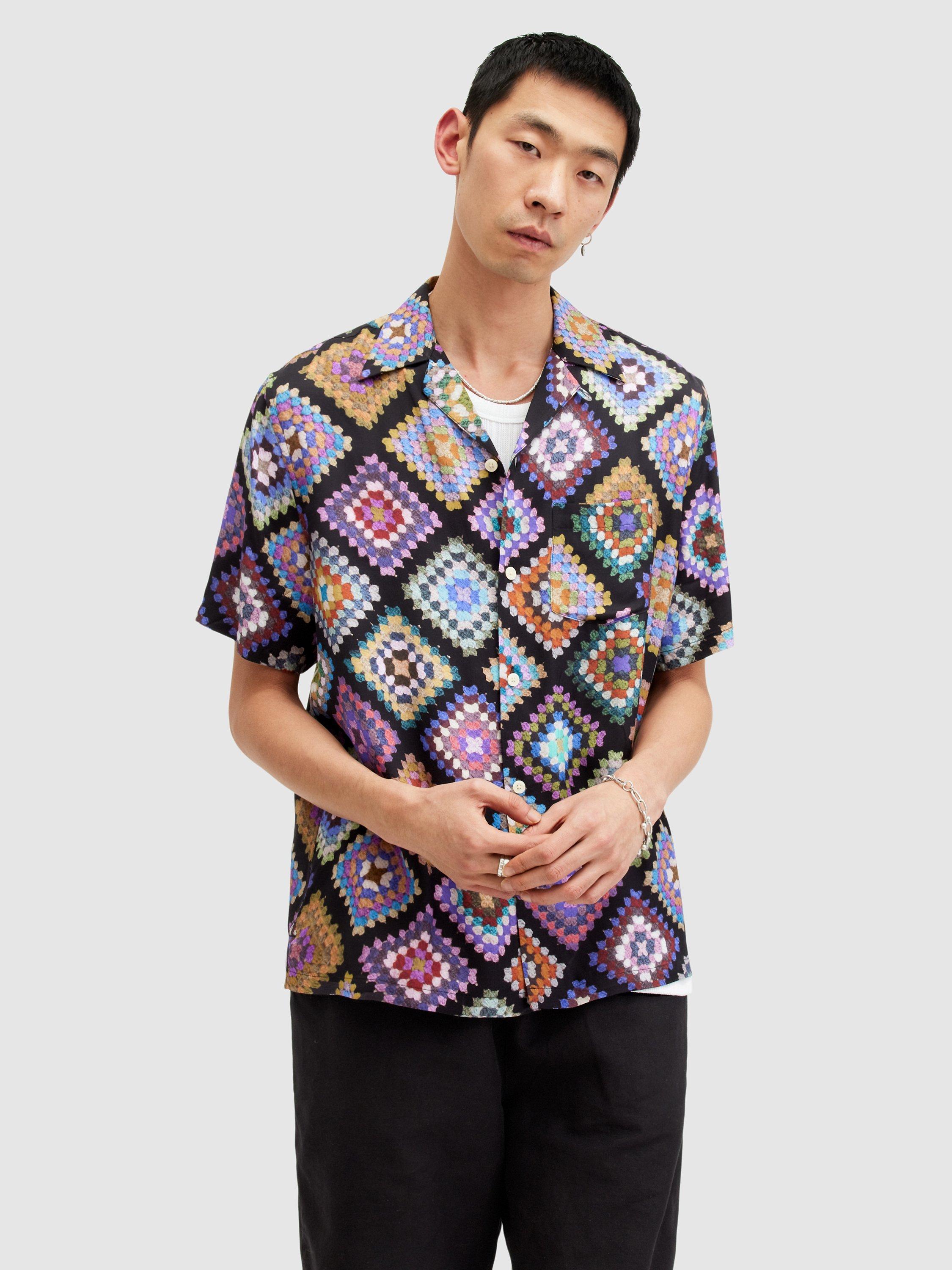 AllSaints Tunar Short Sleeve Shirt, Multi
