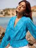 Ro&Zo Broderie Shirred Waist Blouse