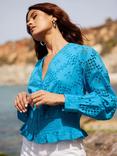 Ro&Zo Broderie Shirred Waist Blouse