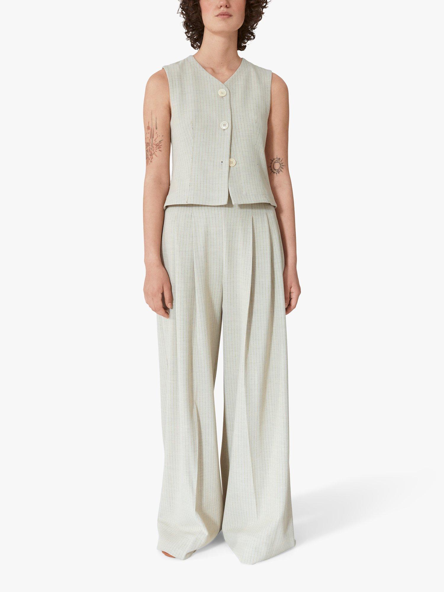 Lovechild 1979 Penny Stripe High Waist Trousers, Brown