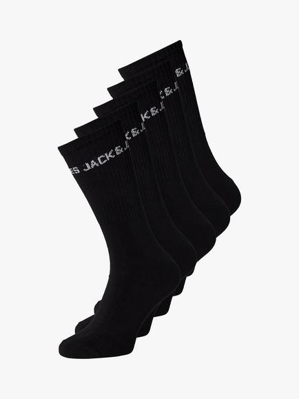 Jack & Jones Kids' Tennis Socks, Pack of 5, Black, Black