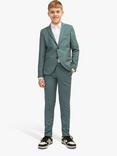 Jack & Jones Kids' Solaris Wool Blend Suit Trousers, Balsam Green