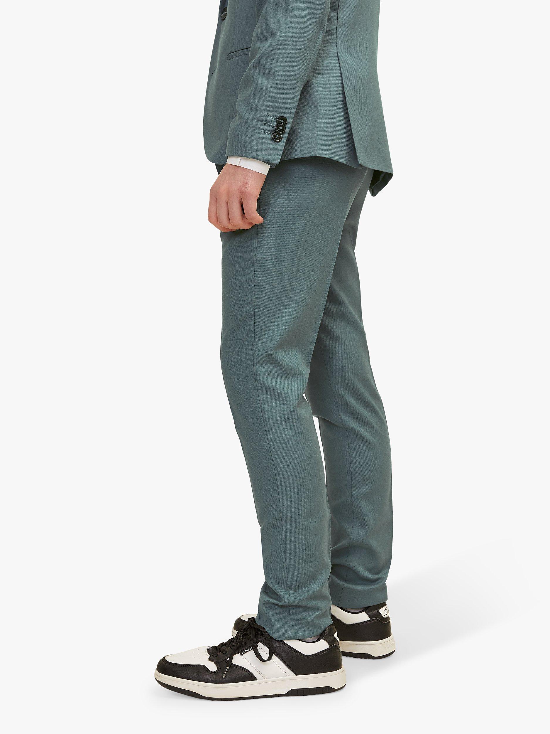 Product image 4 of 8, which shows Jack & Jones Kids' Solaris Wool Blend Suit Trousers, Balsam Green, 8 years