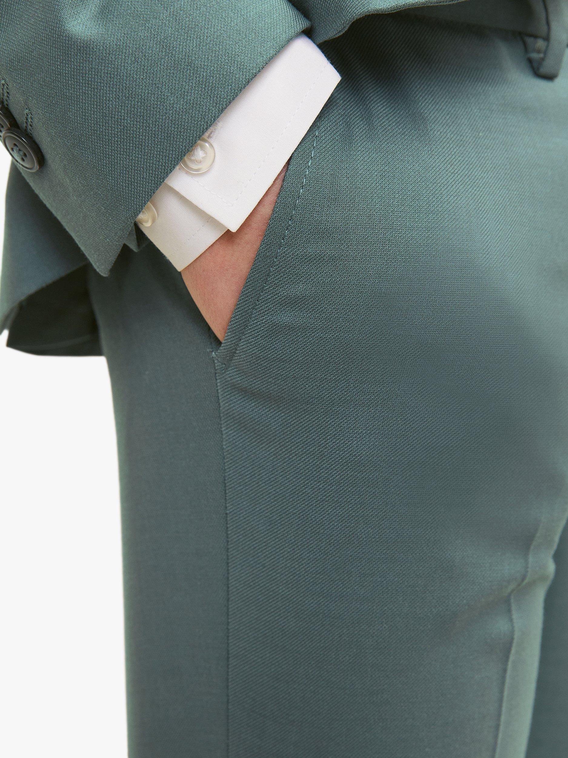 Product image 6 of 8, which shows Jack & Jones Kids' Solaris Wool Blend Suit Trousers, Balsam Green, 8 years