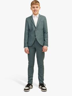 Jack & Jones Kids' Solaris Wool Blend Suit Blazer, Balsam Green - view 2, Balsam Green