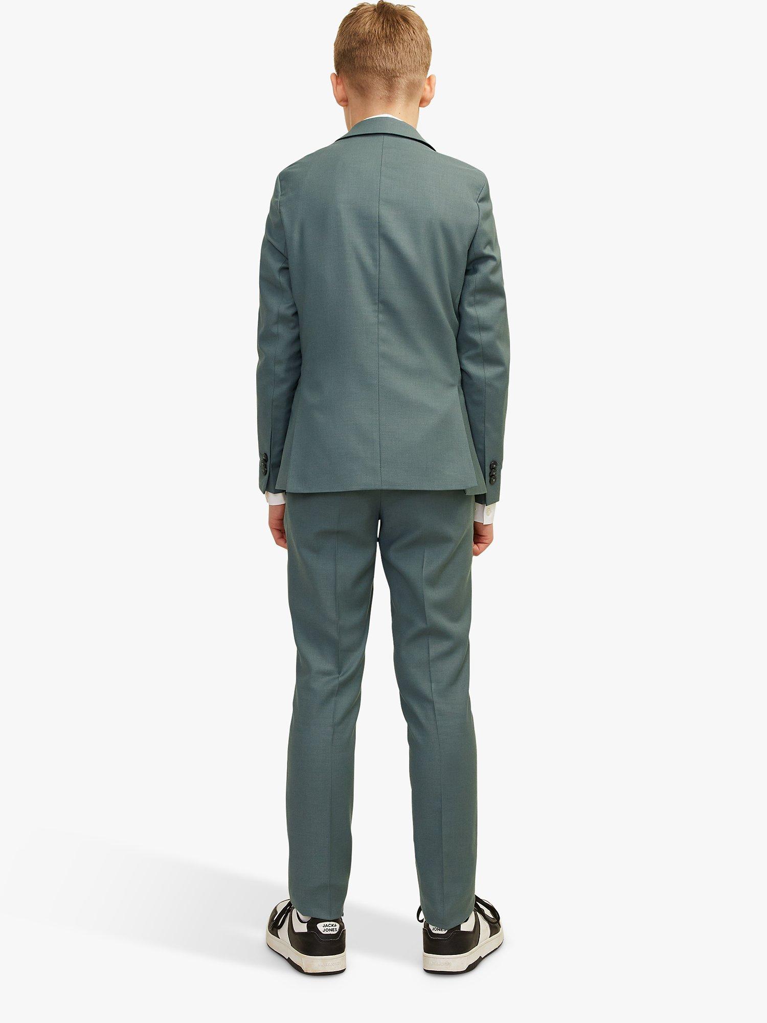 Product image 4 of 7, which shows Jack & Jones Kids' Solaris Wool Blend Suit Blazer, Balsam Green, 8 years
