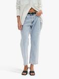 MY ESSENTIAL WARDROBE Lucy High Waist Cropped Jeans, Light Blue Retro