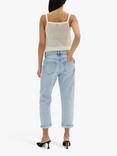 MY ESSENTIAL WARDROBE Lucy High Waist Cropped Jeans, Light Blue Retro