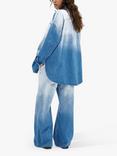 MY ESSENTIAL WARDROBE Malo Relaxed Fit Dip Dye Denim Shirt, Blue