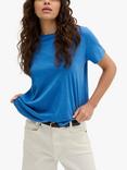 MY ESSENTIAL WARDROBE Hanne Round Neck Short Sleeve T-Shirt, , Delft Blue