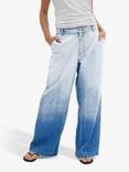 MY ESSENTIAL WARDROBE Malo Dip Dye Wide Leg Jeans, Blue