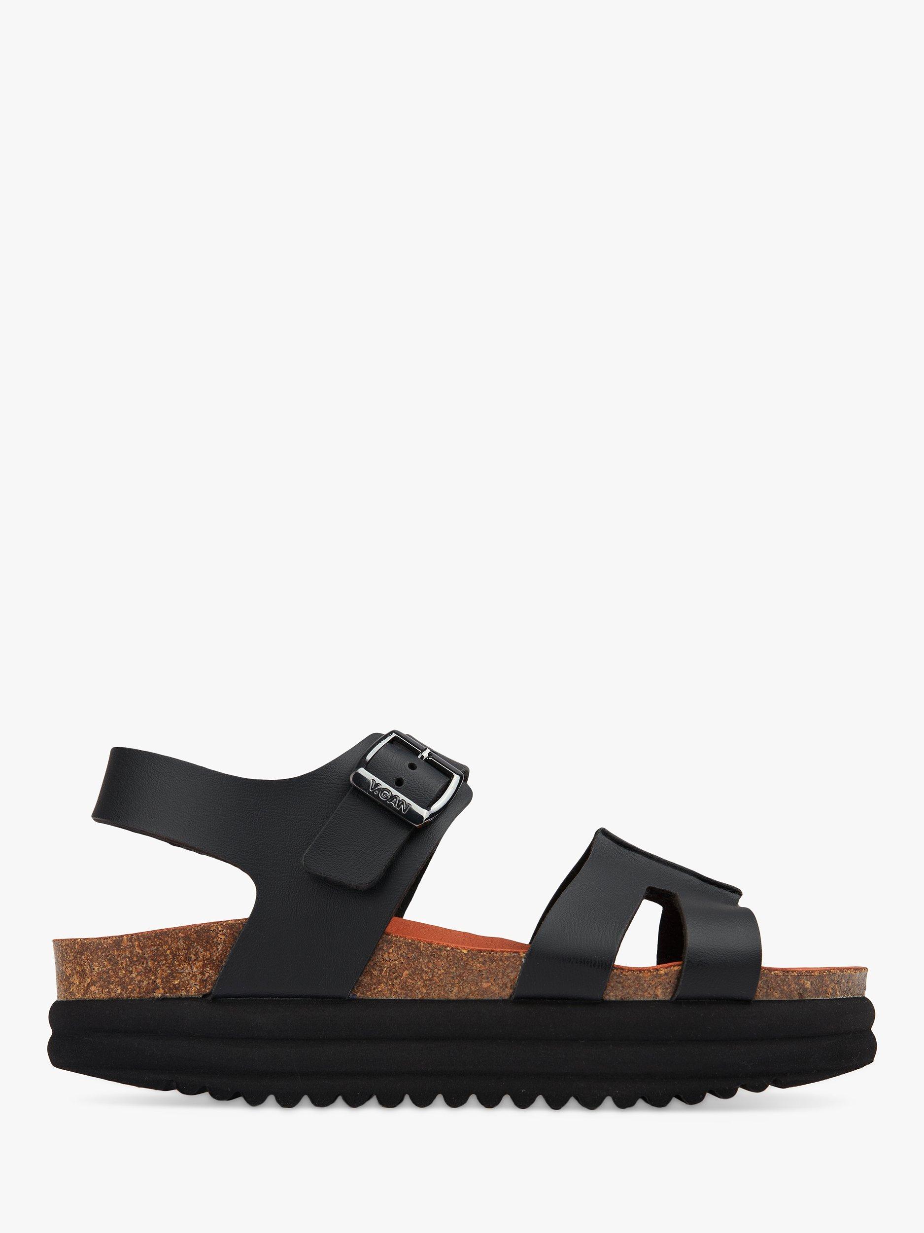 V.GAN Vegan Clove 2 Footbed Sandals, Black