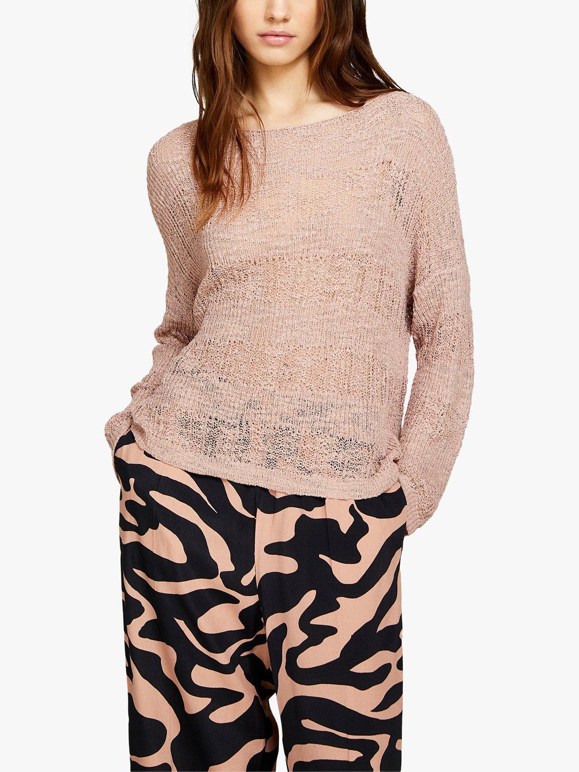 SISLEY Crepe Yarn Jumper, Pink